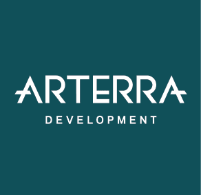 Arterra_logo Favicon white on blue